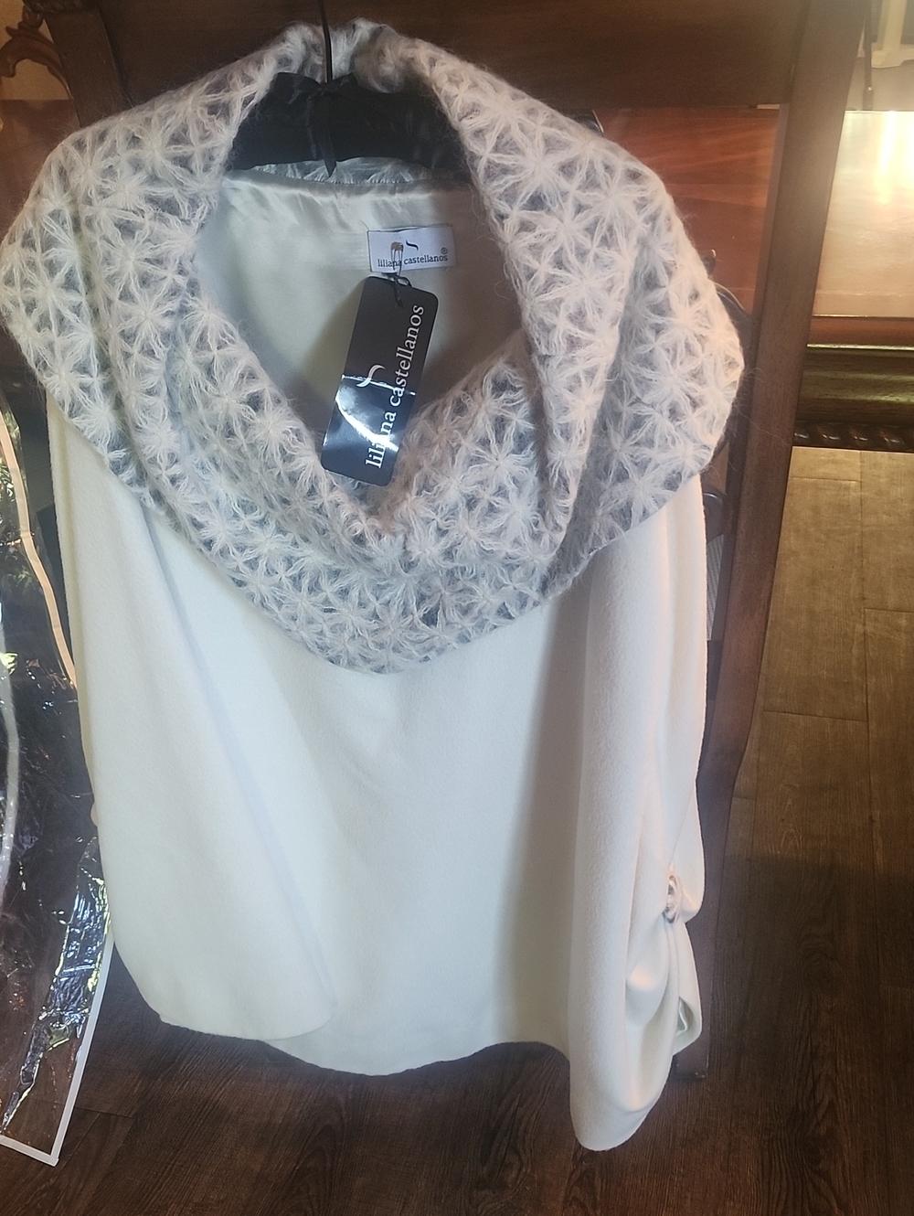 $1380 Baby Alpaca Wool Cape